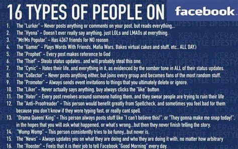All The Funny Ones What Type Of Facebook User Are You