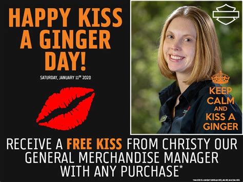 Jan 11 National Kiss A Ginger Day At Heritage Harley Davidson