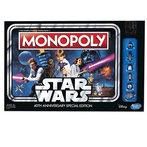 Hasbro Monopoly Hasbro Monopoly Star Wars 40th Anniversary Vg Ebay
