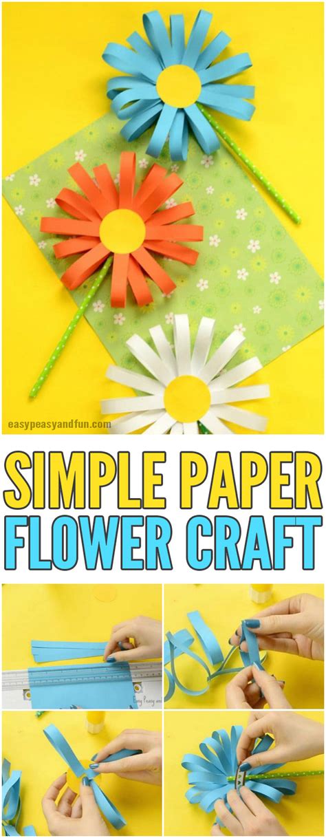 Paper Flower Craft Easy Peasy And Fun