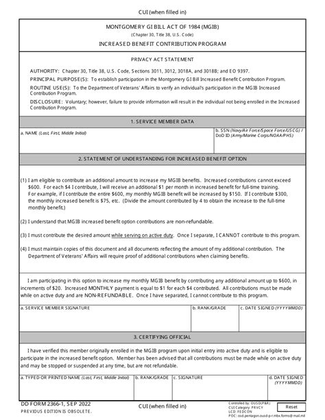 Dd Form 2366 1 Download Fillable Pdf Or Fill Online Montgomery Gi Bill
