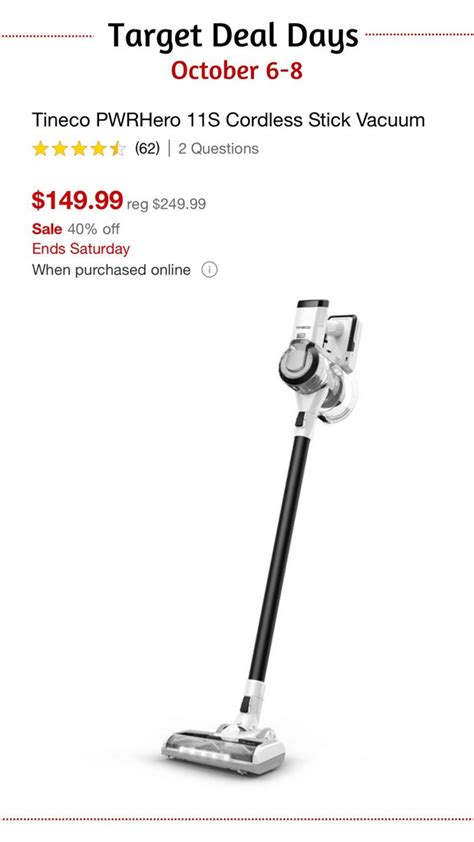 Target Deal Days Tineco Cordless Vacuum