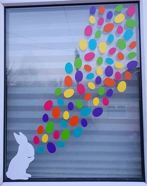 Easter Window Display 1 Bunny With 72 Eggs Easter Eggs Etsy Uk