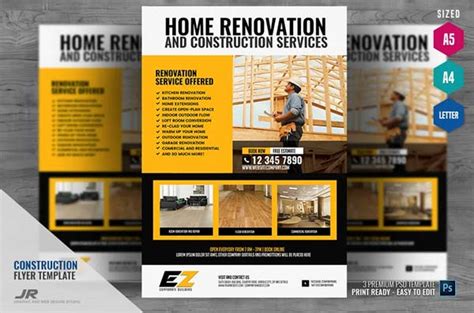 Free Construction Flyer Templates Free Psd Ai Word Indesign Formats