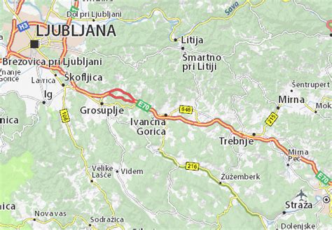 Map Of Ivančna Gorica Michelin Ivančna Gorica Map Viamichelin