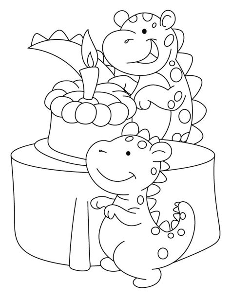 Dinosaur Birthday Coloring Pages At Free Printable Colorings Pages To Print