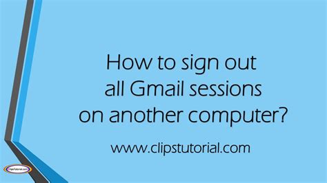How to logout gmail account in laptop or computer 2020. How to sign out all Gmail sessions on another computer ...