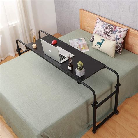Overbed Table With Wheels Overbed Desk Over Bed Desk King Queen Bed