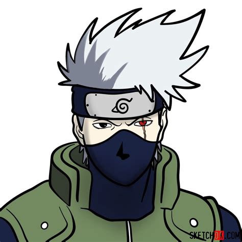 How To Draw Kakashi Hatakes Face From Naruto Step By Step Drawing Images And Photos Finder