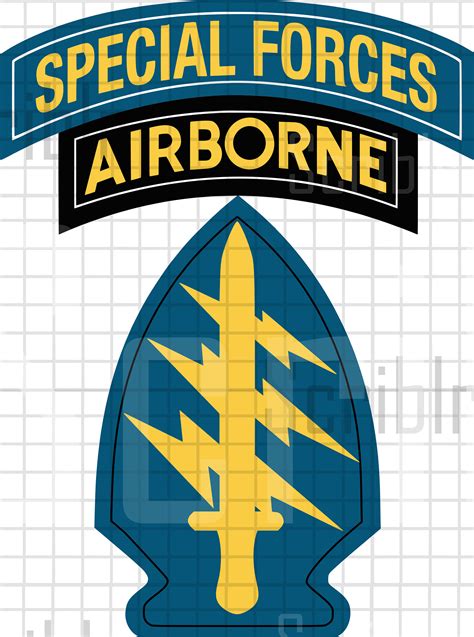 United States Army Special Forces Unit Patch Vector Svg Png Etsy