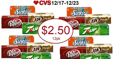Hot Pay 250 For 7up Canada Dry Aandw Or Sunkist 12 Packs At Cvs
