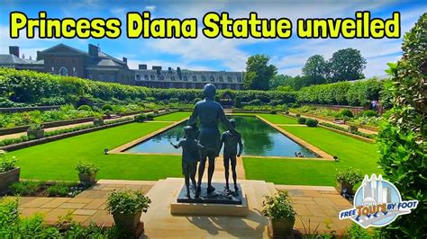 Princess Diana Memorial Statue Kensington Palace And Gardens Youtube