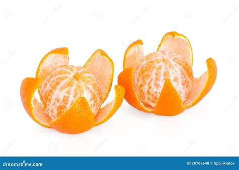 Two Peeled Mandarin Orange Stock Photo Image 28762640