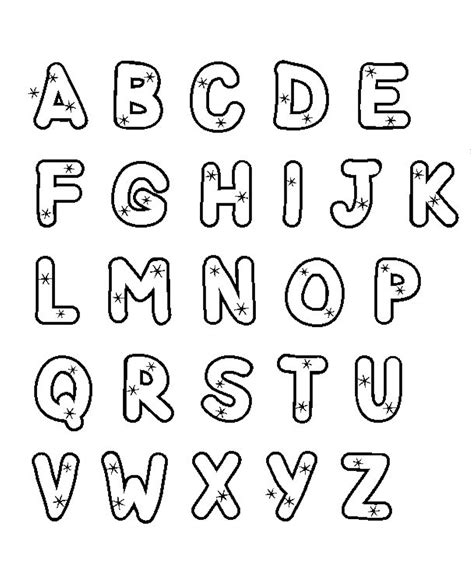 Printable Alphabet Letters To Color These Printable Letters Offer A