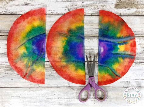 Rainbow Coffee Filter Art For Kids Craft Play Learn