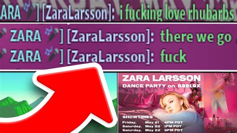 Roblox Zara Larsson Concert Swearing In Roblox Youtube