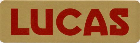 Lucas Car Battery Sticker Red And Gold