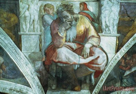 Michelangelo Buonarroti Sistine Chapel Ceiling The Prophet Jeremiah Pre