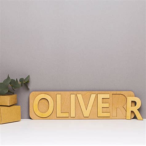 Spell Your Name Personalised Educational Wooden Puzzle By Natural T