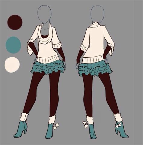 Casual Anime Outfits Fashion Design Drawings Manga Clothes