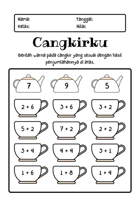 Gunakan Contoh Lembar Kerja Bisa Dicetak - Canva