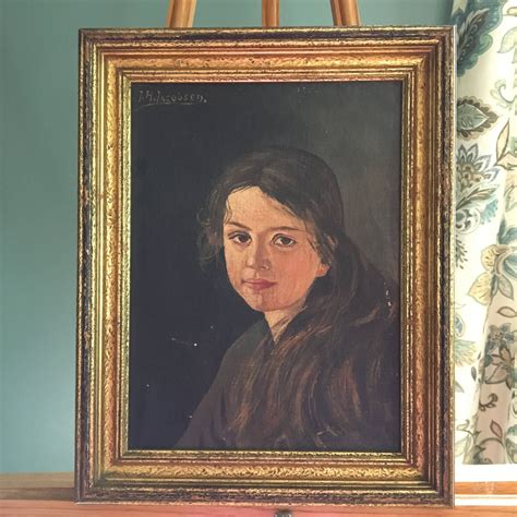vintage-original-portrait-painting,-gold-framed-portrait-painting