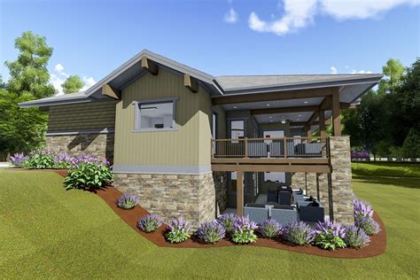 Plan 64475sc Rustic Open Concept House Plan With Optional Lower Level