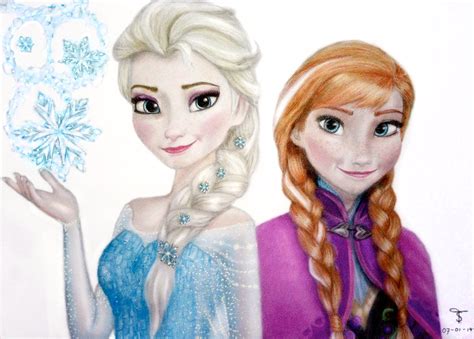 Elsa And Anna Frozen Fan Art 36847536 Fanpop