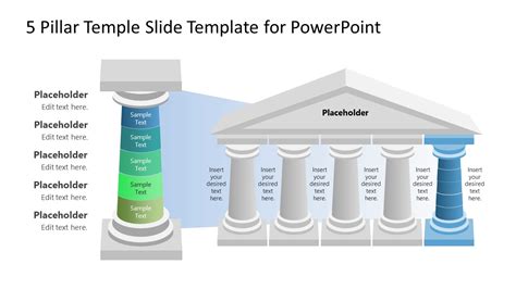 5 Pillar Temple Slide Template For Powerpoint Slidemodel