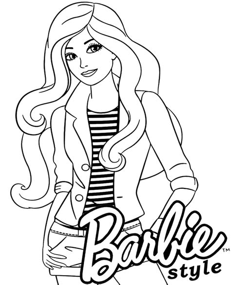 Monster high coloring pages gigi grant. Modern Barbie coloring page with original logo