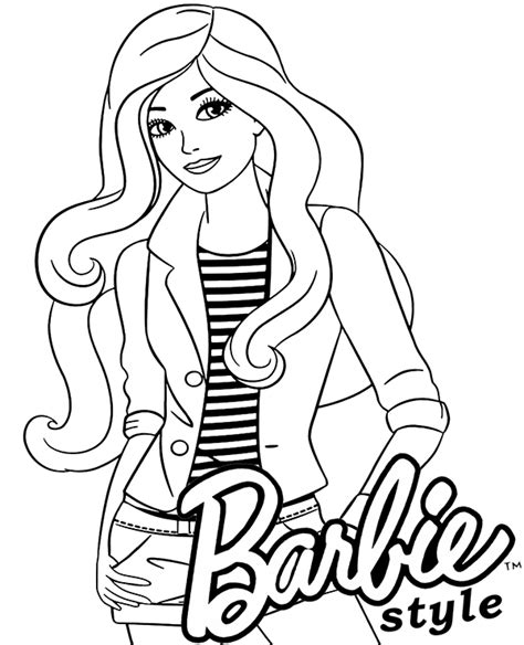 Search for coloring pages proudly powered by wordpress. Modern Barbie coloring page with original logo