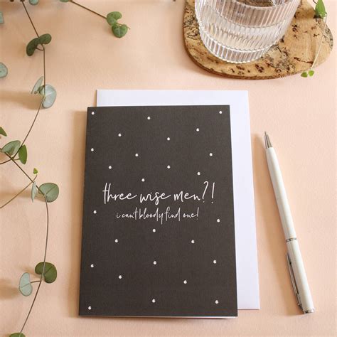 Three Wise Men Christmas Wordy Card By Heather Alstead Design