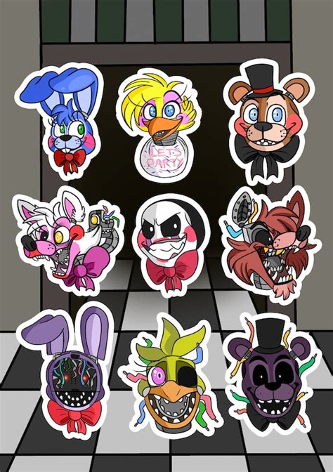 fan made five nights at freddy s stickers etsy my xxx hot girl