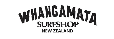 Whanga Surf Shop Core Logo Sticker Black Whangamata Surf Shop
