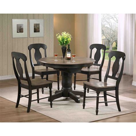 New contemporary brown finish dining room kitchen table & chairs 7 piece set n73. Iconic Furniture 5 Piece Oval Dining Table Set - RD42-CH53 ...