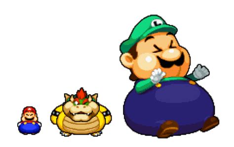 Supper Mario Broth Size Comparison Between Fat Mario Fat Bowser And