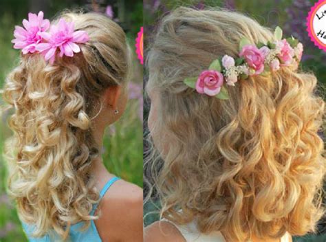 Extremely short but elegant hairstyle to suit those with thin hair. Cute Flower Hairstyles for Kids - Indian Beauty Tips