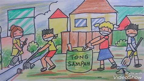 Sebelum liburan, di sekolah diadakan kegiatan gotong royong. Gambar Gotong Royong Di Sekolah Kartun | Bestkartun