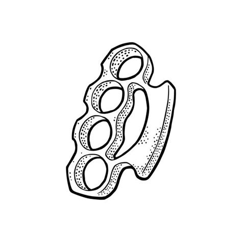 Drawing Of A Brass Knuckle Designs Illustrations Royalty Free Vector
