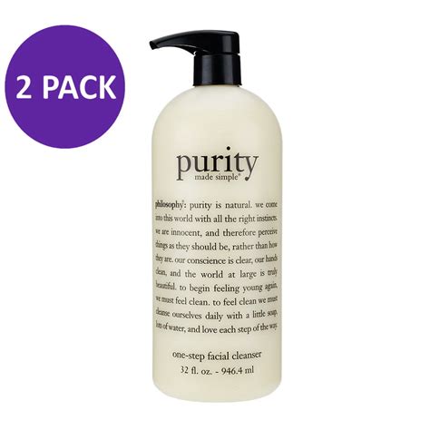 Philosophy Purity Made Simple One Step Facial Cleanser 32 Oz 2 Pack
