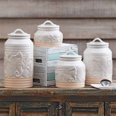 Coastal Canisters For The Kitchen Bella Coastal Décor