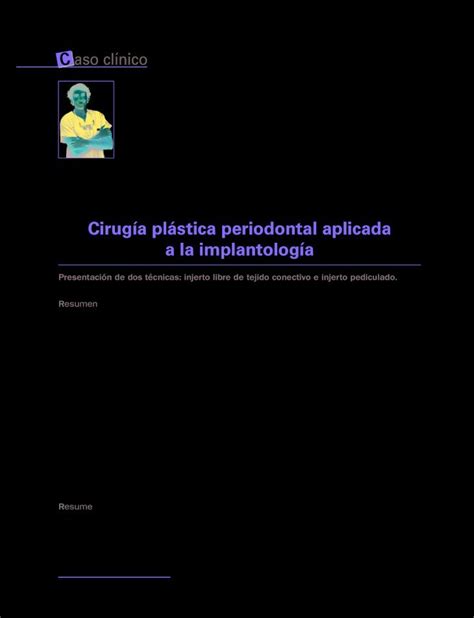 Pdf Cirug A Pl Stica Periodontal Aplicada A La Implantolog A