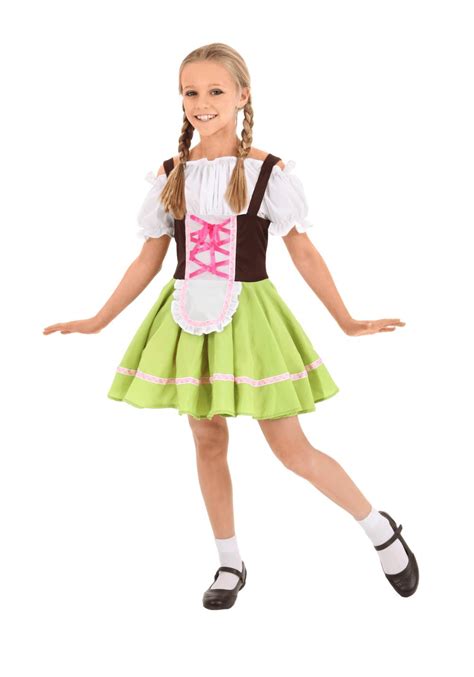 Girls Oktoberfest Beer Costume German Bavarian Fancy Dress Childrens