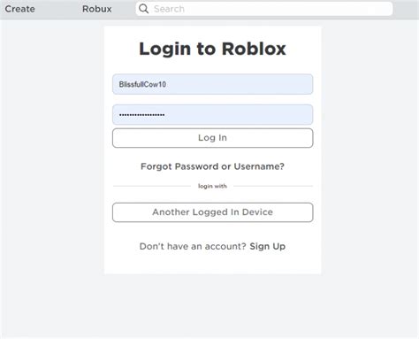 Roblox Login Page Account