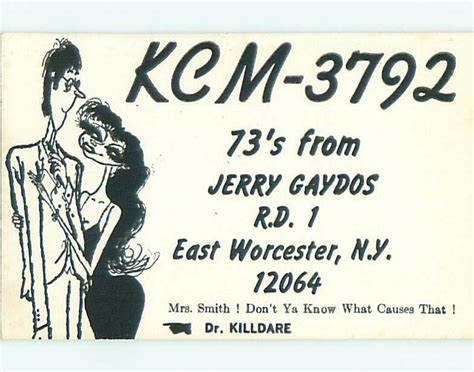 Risque Sexy Girl Qsl Ham Radio Card East Worcester New York Ny T0978 United States New