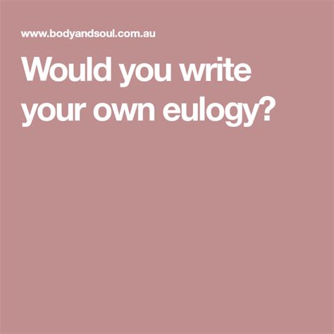 Would You Write Your Own Eulogy Lightning Rod Short Term Goals