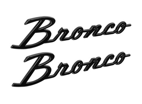 2021 Ford Bronco Oem Gloss Black Cursive Fender Emblems Stickerfab