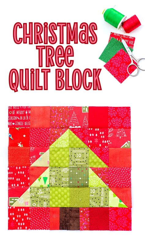 Make This Fun Christmas Tree Quilt Block Easy Tutorial Includes