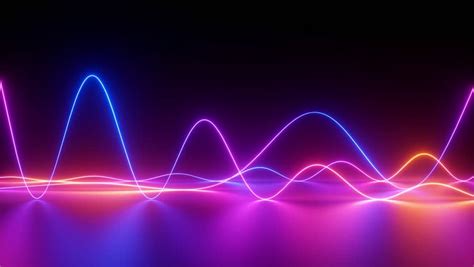 Glowing Neon Lines Abstract Background Stock Footage Video 100