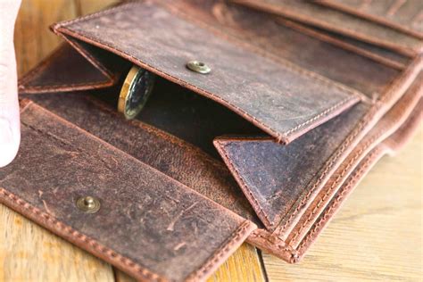 Distressed Leather Wallet Leather Wallets For Men Wallets Etsy